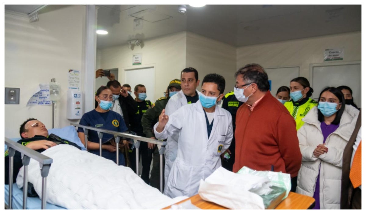 Estado de salud de policías agredidos en Bogotá