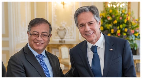 Gustavo Petro y Antony Blinken