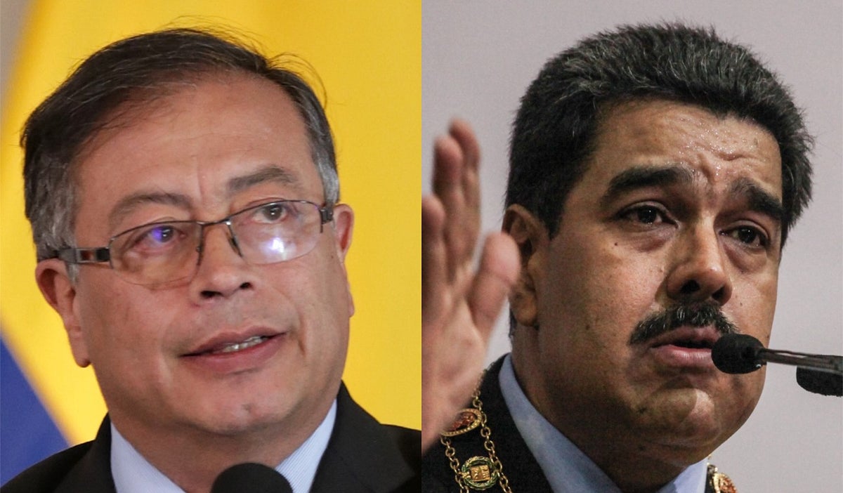 Gustavo Petro y Nicolás Maduro