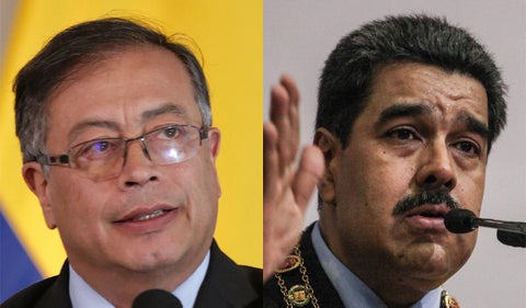 Gustavo Petro y Nicolás Maduro