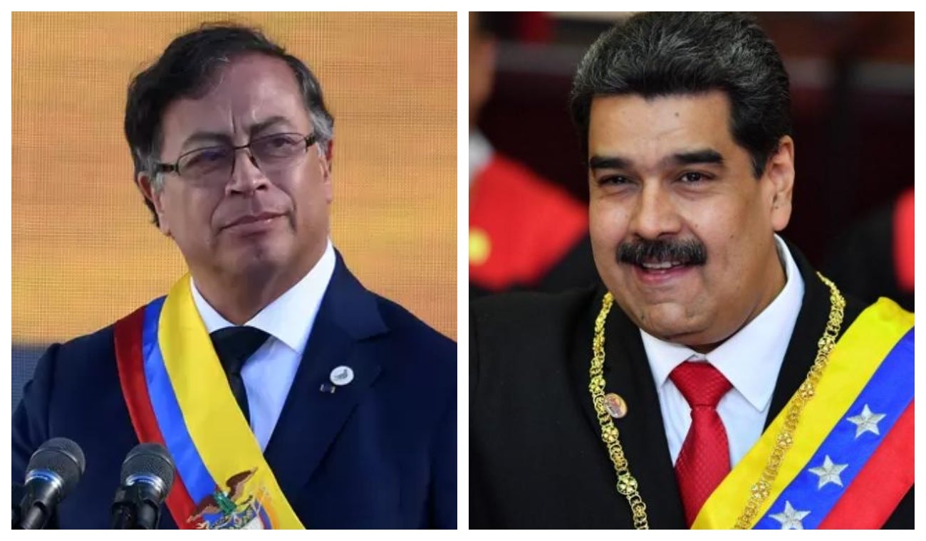 Gustavo Petro y Nicolás Maduro
