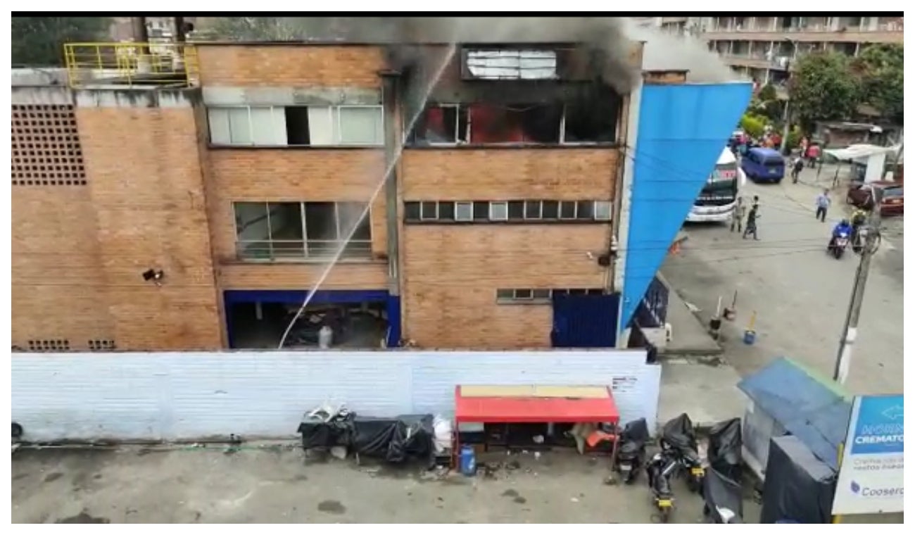 Incendio en Medellín