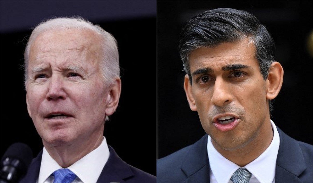 Joe Biden y Rishi Sunak