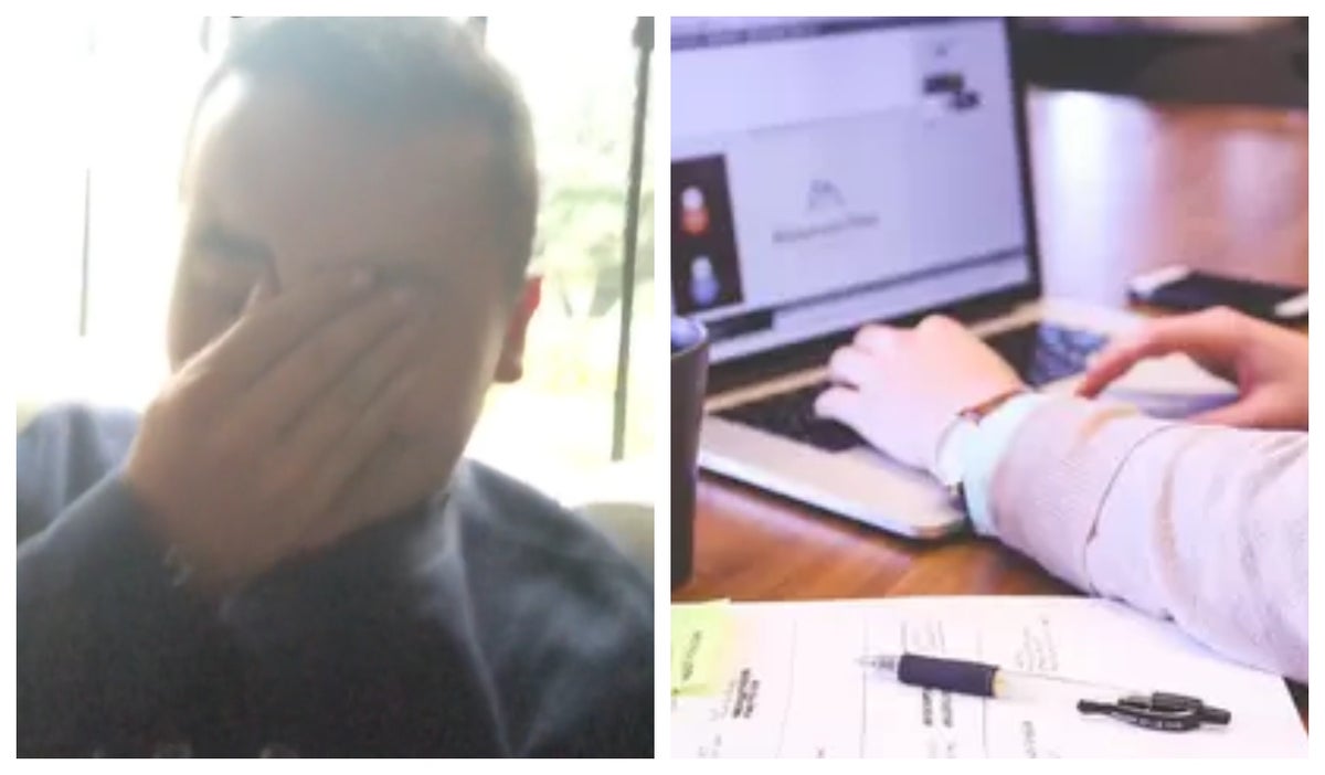 Joven triste por perder una materia al pagar un parcial