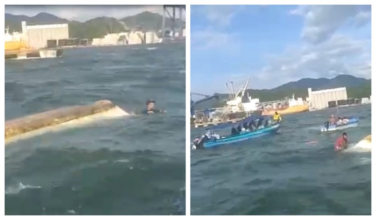 Lancha en Santa Marta se volcó
