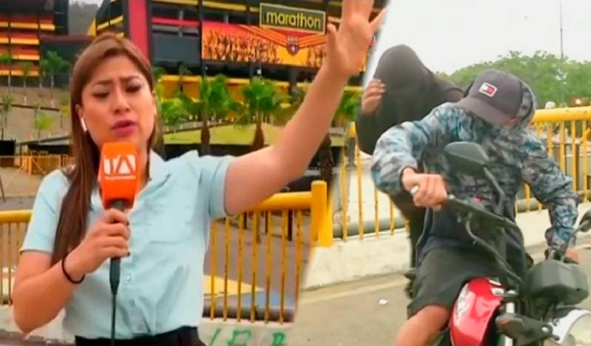 Intento de robo a periodista en plena transmisión delincuentes fueron grabados