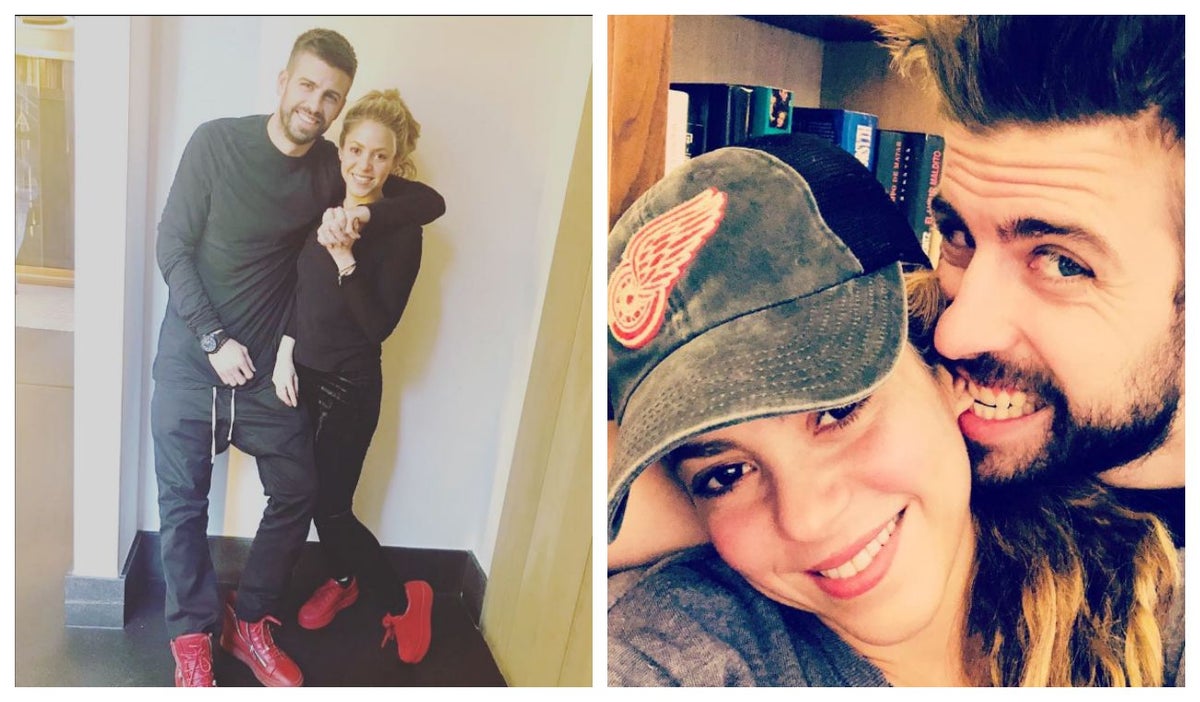 Piqué besa la estrella de la fama de Shakira