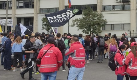 Protesta de estudiantes en Bogotá