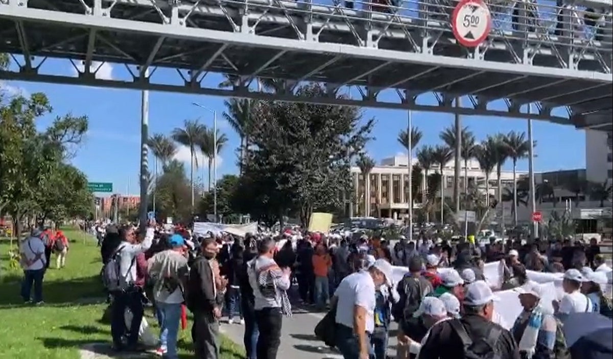 Protestas de galleros en Bogotá