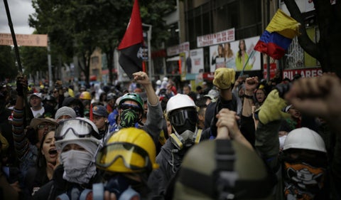 Protestas en Bogotá
