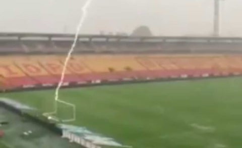 Rayo cayó en arco de El Campín