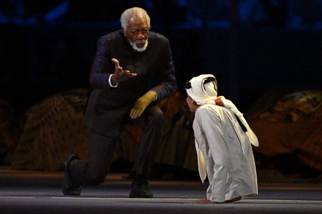 Morgan Freeman en la inauguración del Mundial Qatar 2022
