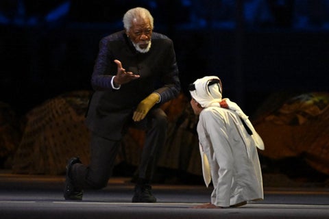Morgan Freeman en la inauguración del Mundial Qatar 2022