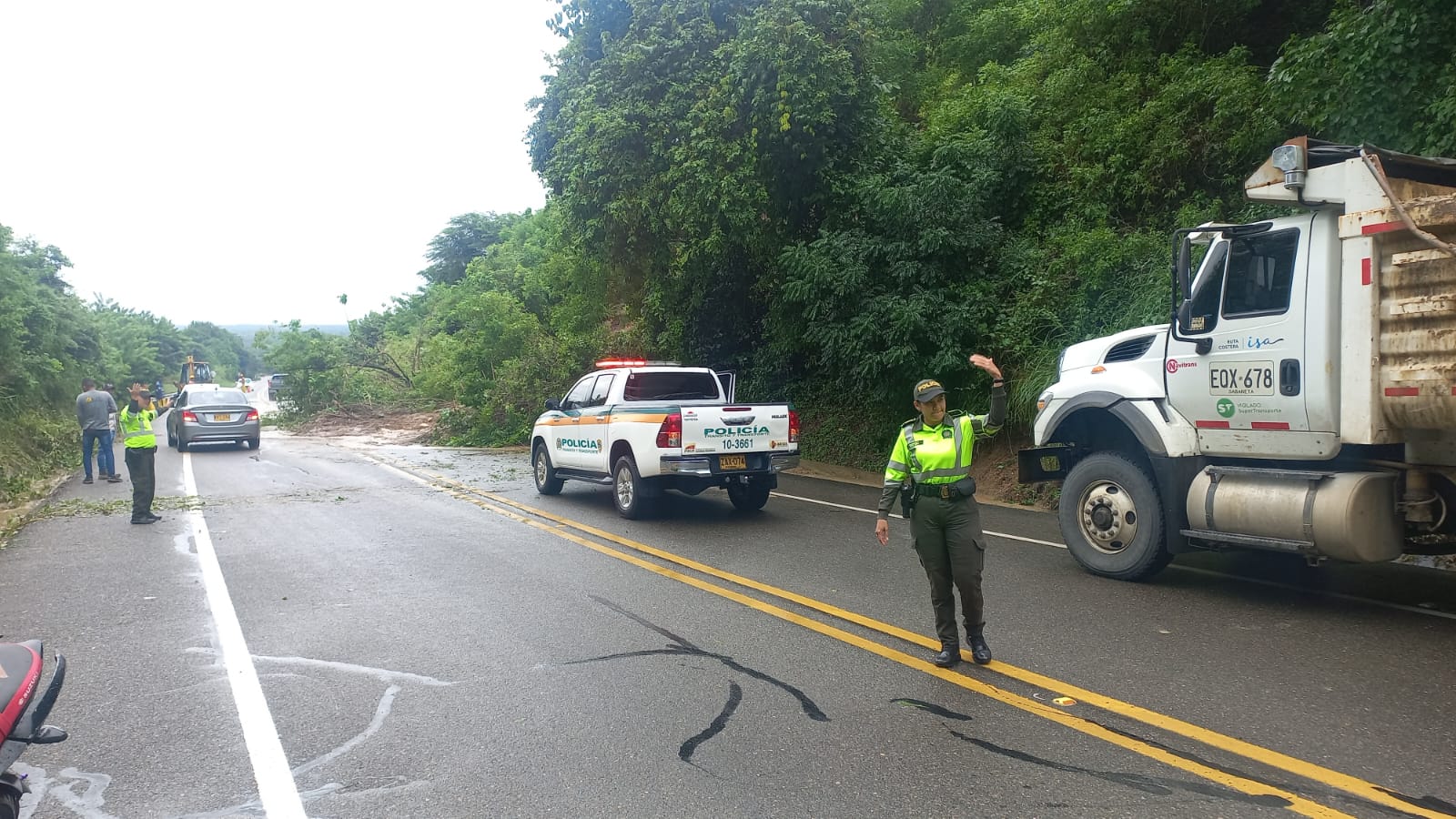 Deslizamientos en vías de Cartagena