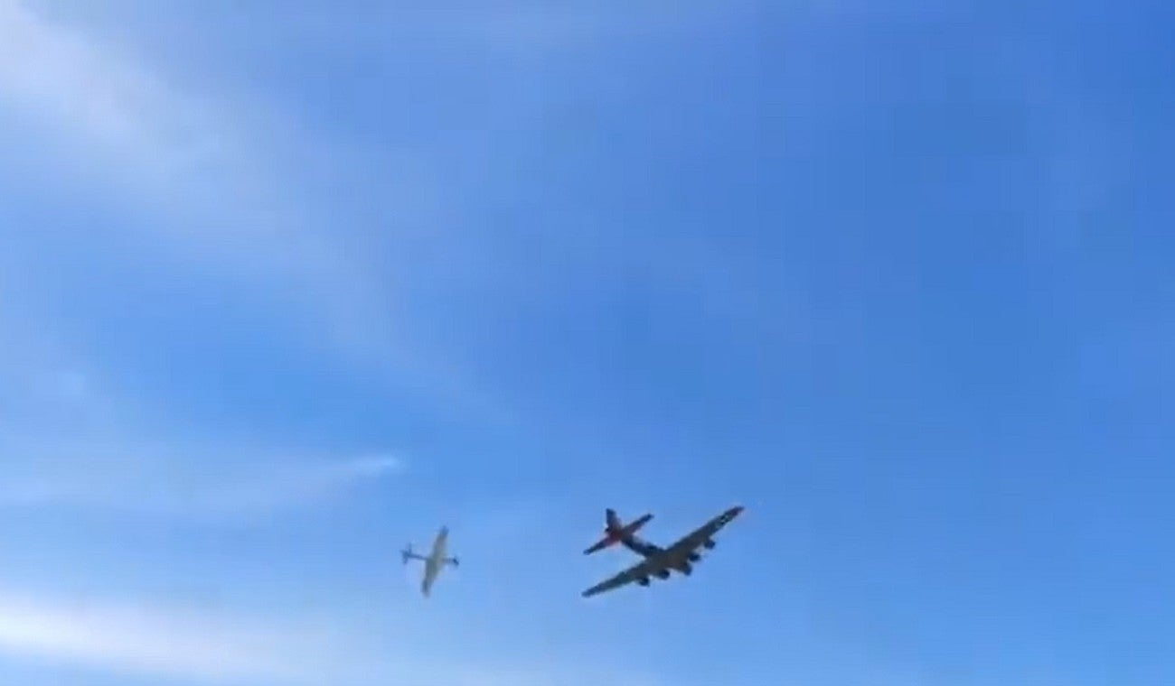 Aviones de la Segunda Guerra Mundial chocaron