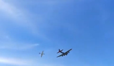 Aviones de la Segunda Guerra Mundial chocaron