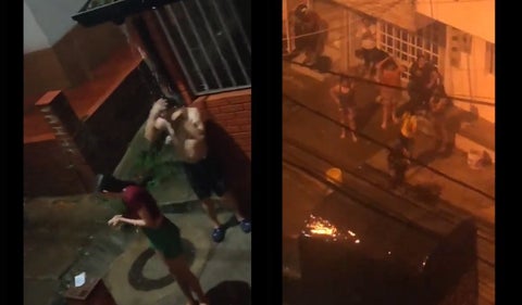 Bajo la lluvia se bañaron habitantes en Piedecuesta