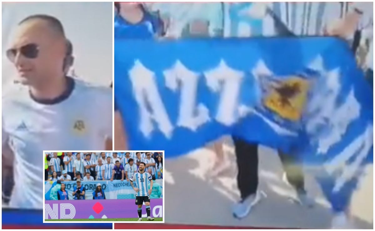 Hinchas de Millos se vistieron de argentinos en Qatar y se fueron con lágrimas del debut