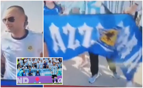Hinchas de Millos se vistieron de argentinos en Qatar y se fueron con lágrimas del debut