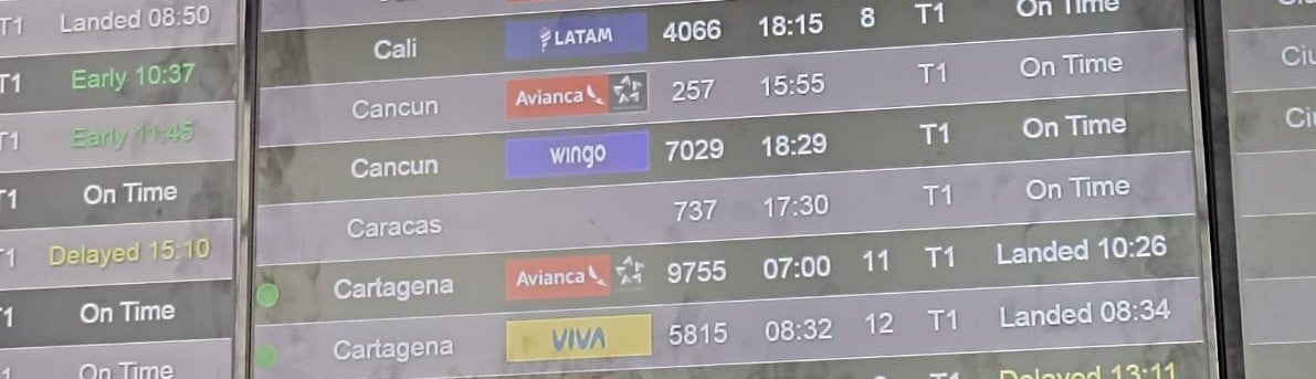 Vuelo Caracas Bogotá