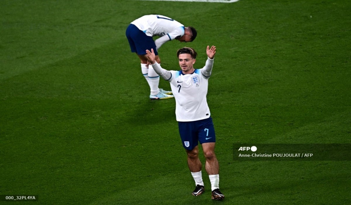 Celebración de Grealish