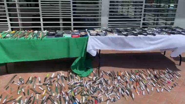 cuchillos incautados en Bogotá