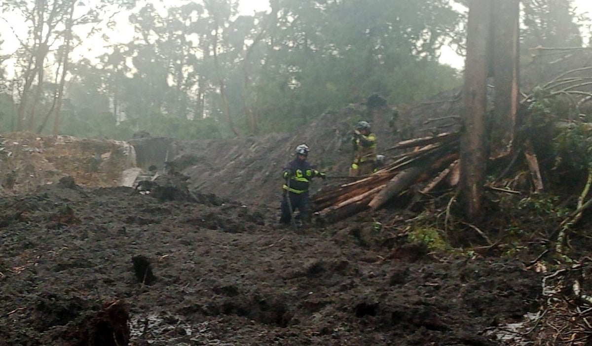 Derrumbe en La Calera