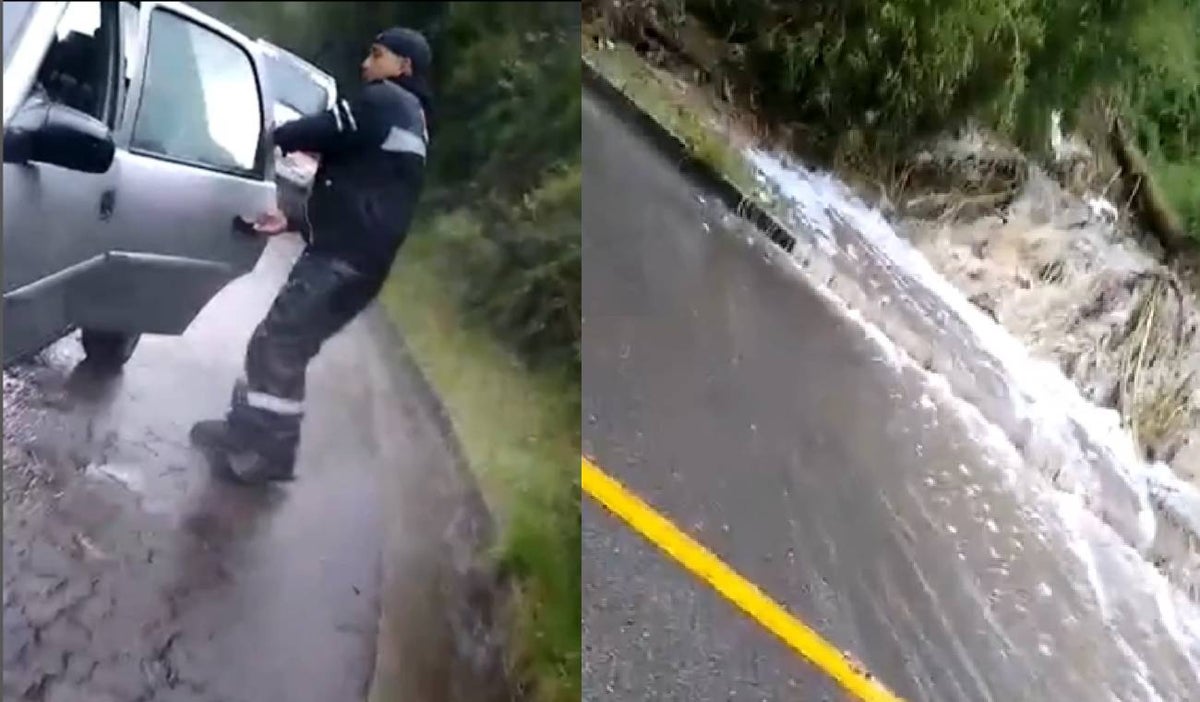 Dos personas fueron arrastradas por un derrumbe en La Calera