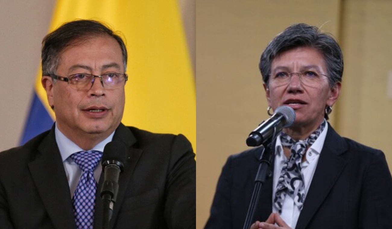 Gustavo Petro y Claudia López