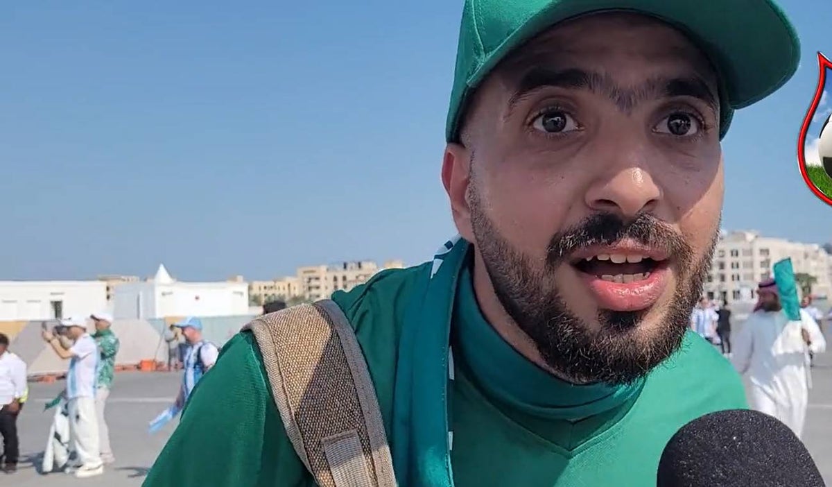 Hincha de Arabia Saudita y su expresión paisa