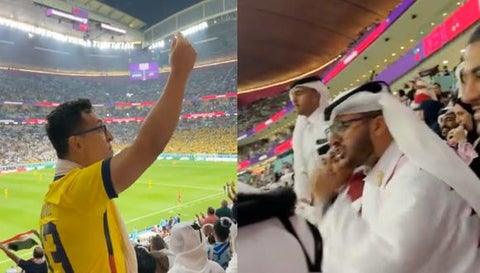 Hincha de Ecuador en Qatar