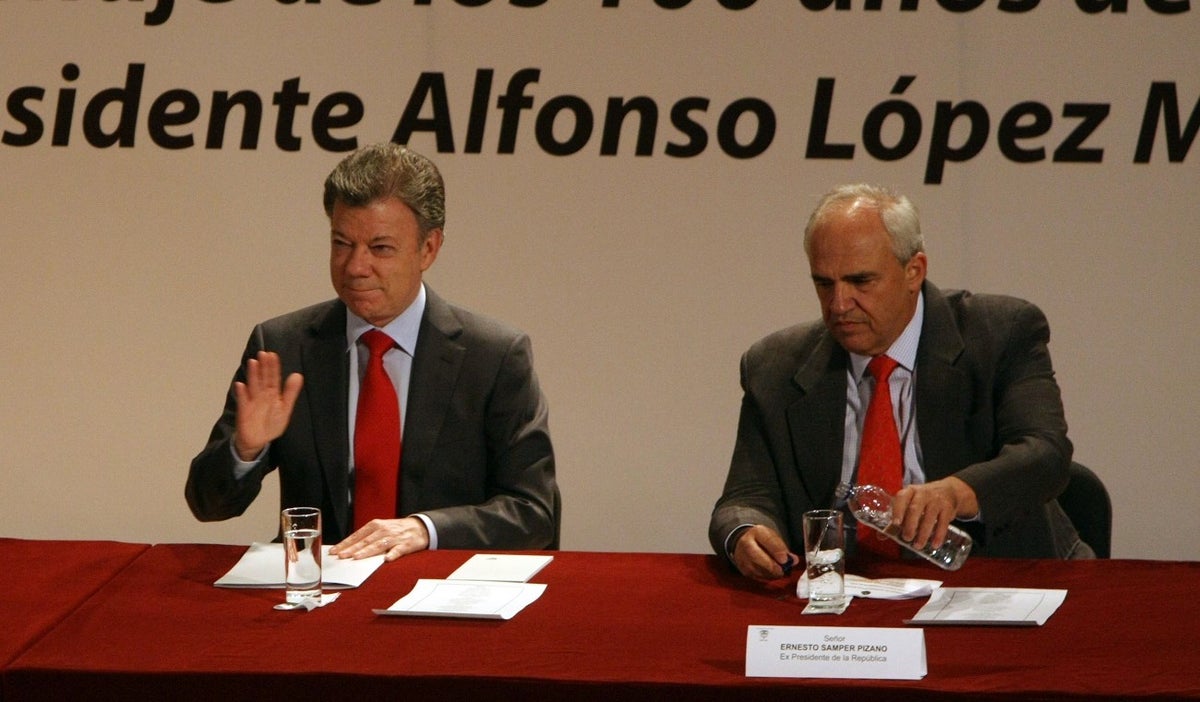 Juan Manuel Santos y Ernesto Samper