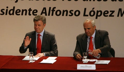 Juan Manuel Santos y Ernesto Samper