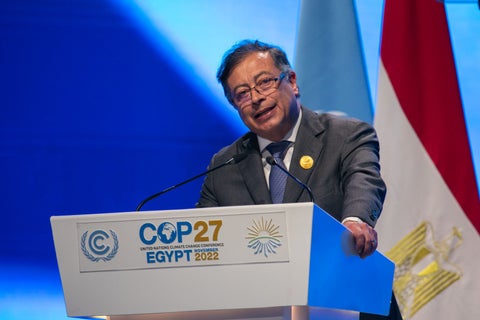 Presidente Gustavo Petro en Egipto durante la COP27.