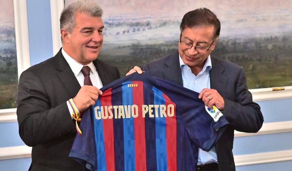 Laporta y Gustavo Petro