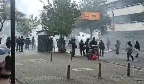 Protestas en Universidad Pedagógica hoy 11 de noviembre