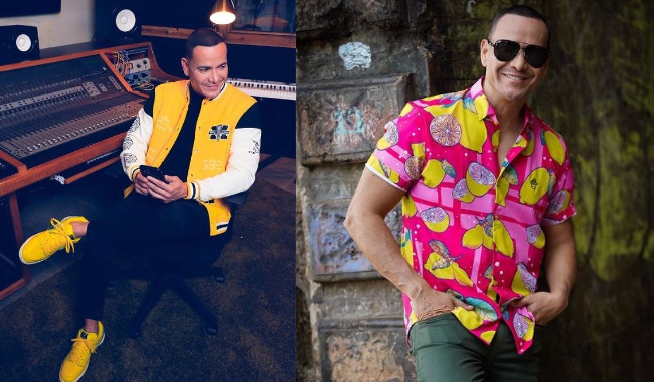 Víctor Manuelle en su estudio de grabación