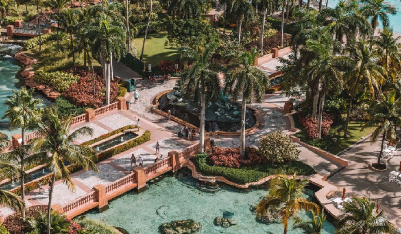 Vista interna del Atlantis Paradise Island en Bahamas
