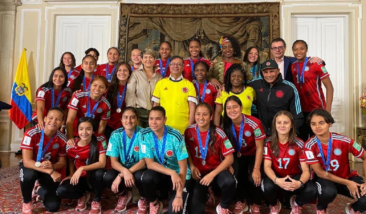 Selección Colombia Femenina en la Casa de Nariño