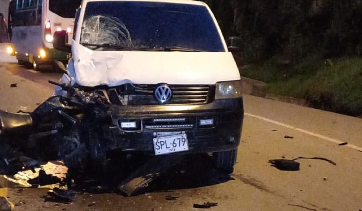 Accidente en la vía la Calera