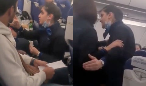 Azafata le dijo a pasajero que no era su empleada.