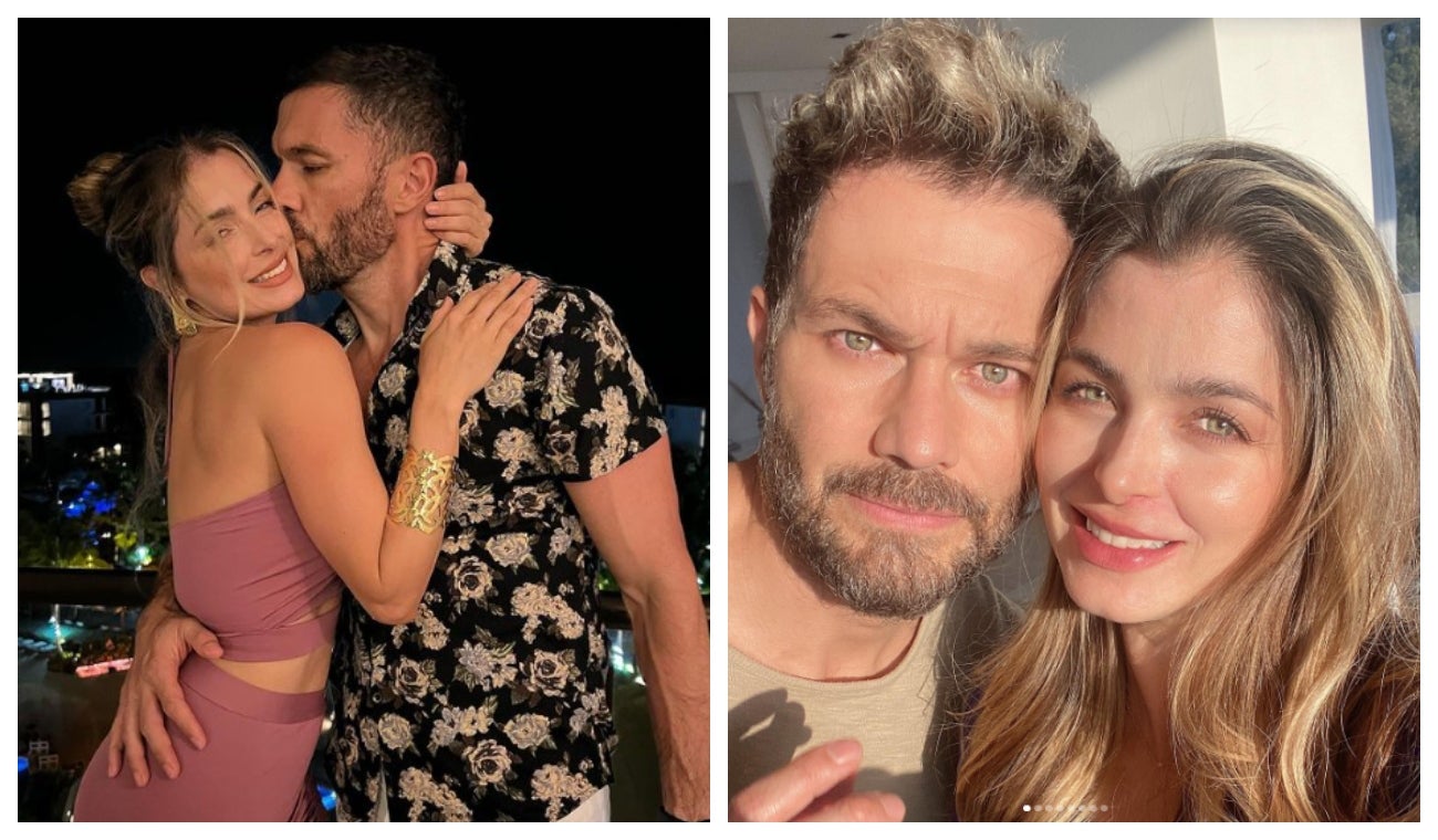 Cristina Hurtado y Josse Narváez abrazados como pareja