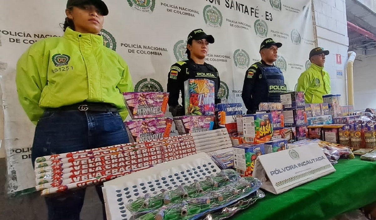 Incautan pólvora en Bogotá