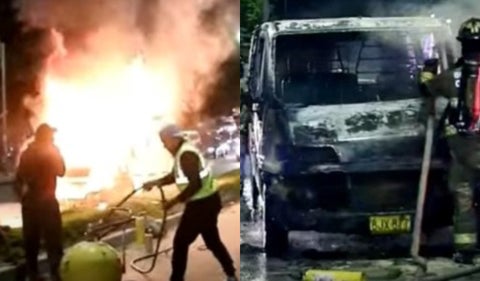 Carro se incendió en La Serena