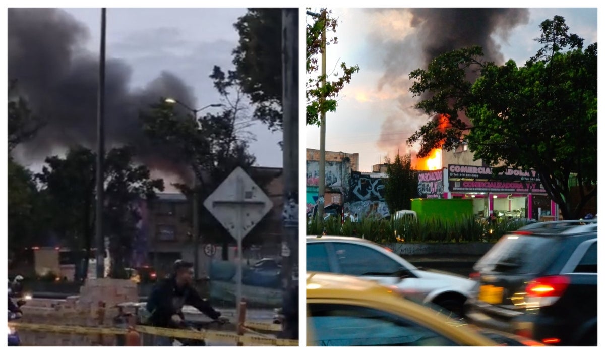 Incendio en fábrica en la localidad de Engativá de Bogotá
