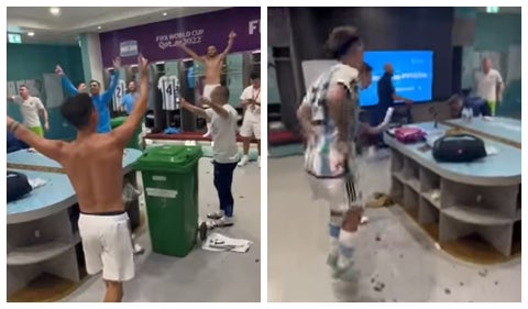 Jugadores de Argentina celebrando final de Qatar