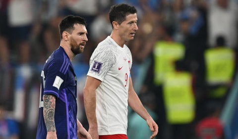 Lionel Messi y Robert Lewandowski