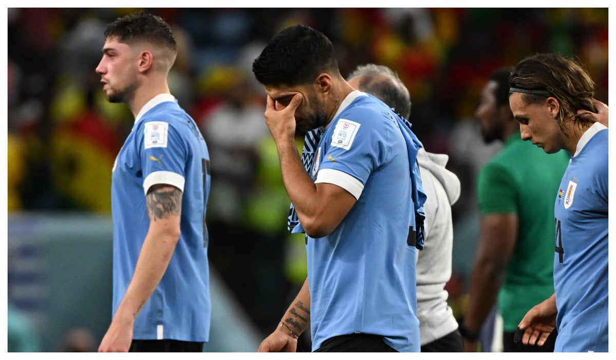 Luis Suárez lloró en medio de la eliminación de Uruguay en Qatar 2022