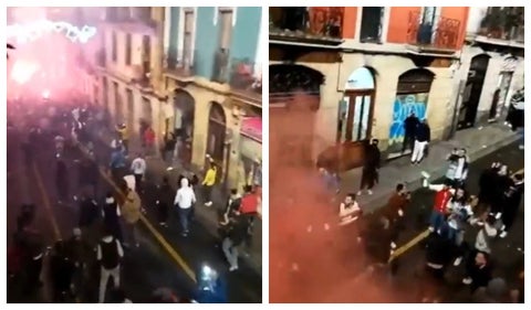 Pelea entre hinchas de España y Marruecos