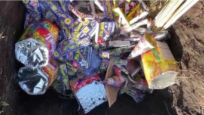 Incautación de pólvora